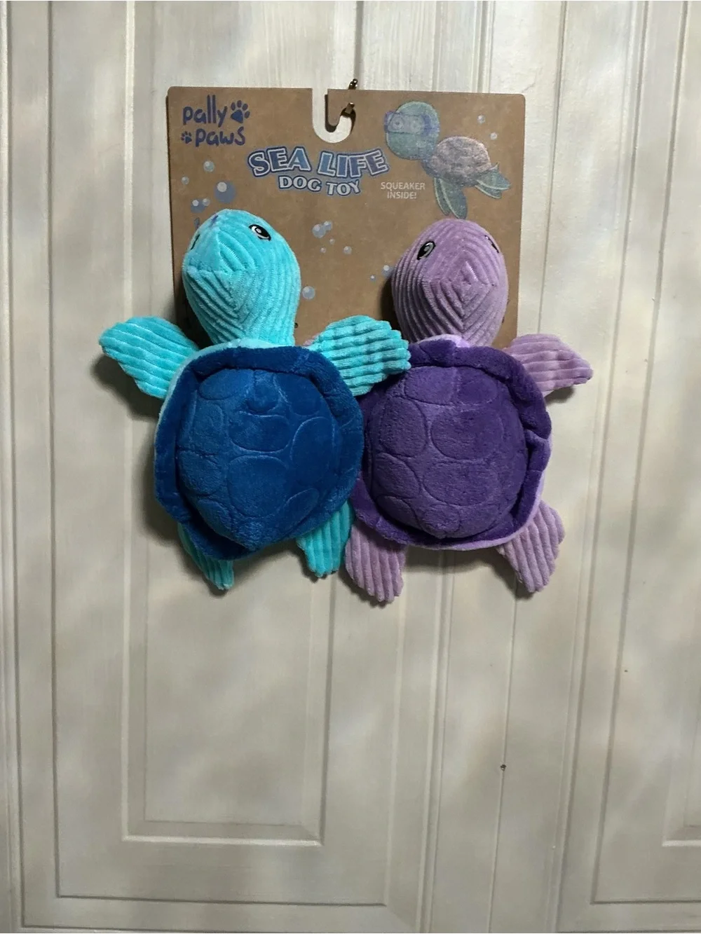 Brand New Pally Paws~ Set / 2  Turtle 🐢 10” Squeaky Dog Toy with Squeaker